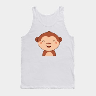 Kawaii Cute Brown Monkey Tank Top